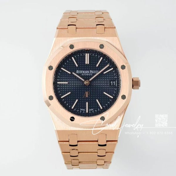 Replica Audemars Piguet Royal Oak Extra Thin 39mm 15202 Kzf Rg Black Dial Swiss 2121 (1)