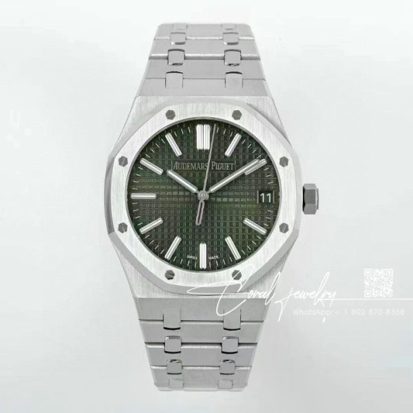 Replica Audemars Piguet Royal Oak Extra Thin 39mm 15202 Zf Ss Greener Dial Swiss 2121 (1)