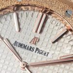 Replica Audemars Piguet Royal Oak Frosted Gold 41mm 15410bc Zf Factory Rg Silver Dial Swiss 3120 (4)