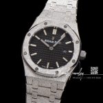 Replica Audemars Piguet Royal Oak Frosted Gold Quartz 33mm 67653 Omf Ss Black Dial Swiss 3132 (3)