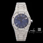 Replica Audemars Piguet Royal Oak Frosted Gold Quartz 33mm 67653 Omf Ss Blue Dial Swiss 3132 (1)