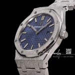 Replica Audemars Piguet Royal Oak Frosted Gold Quartz 33mm 67653 Omf Ss Blue Dial Swiss 3132 (15)