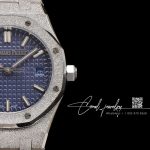 Replica Audemars Piguet Royal Oak Frosted Gold Quartz 33mm 67653 Omf Ss Blue Dial Swiss 3132 (4)