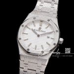 Replica Audemars Piguet Royal Oak Frosted Gold Quartz 33mm 67653 Omf Ss Silver Dial Swiss 3132 (12)