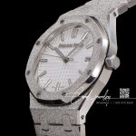 Replica Audemars Piguet Royal Oak Frosted Gold Quartz 33mm 67653 Omf Ss Silver Dial Swiss 3132 (6)