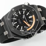 Replica Audemars Piguet Royal Oak Offshore Diver 15707 Zf Black Ceramic Black & Orange Dial Swiss 3120 (4)