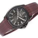 Replica Patek Philippe Aquanaut 5167 Zf Pvd Black Dial Brown Strap Swiss 324 Sc (6)