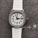 Replica Patek Philippe Aquanaut Luce Ladies 5067a 024 Ppf Ss & Diamonds White Dial Swiss E23 250sc (6)