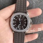 Replica Patek Philippe Aquanaut Luce Lady 5067a Ppf Ss & Diamond Brown Dial Brown Strap Swiss Ronda Quartz (1)