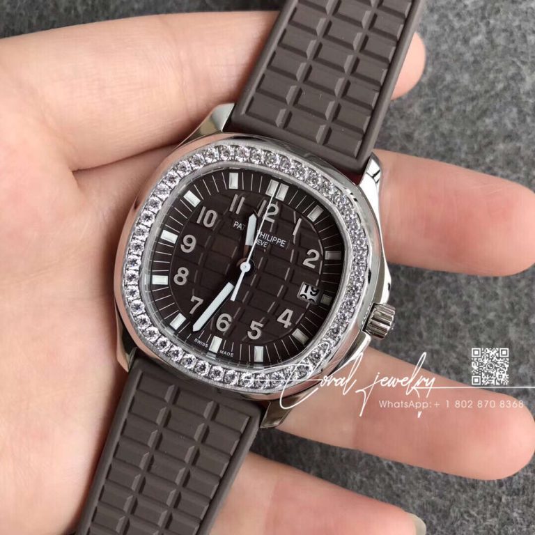 Replica Patek Philippe Aquanaut Luce Lady 5067a Ppf Ss & Diamond Brown Dial Brown Strap Swiss Ronda Quartz (2)