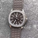 Replica Patek Philippe Aquanaut Luce Lady 5067a Ppf Ss & Diamond Brown Dial Brown Strap Swiss Ronda Quartz (6)