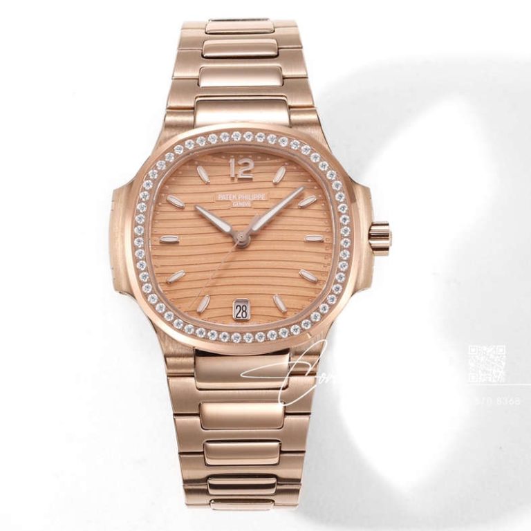 Replica Patek Philippe Ladies Nautilus 71181200r Pf Rg & Diamonds Rg Dial Swiss 324sc (1)