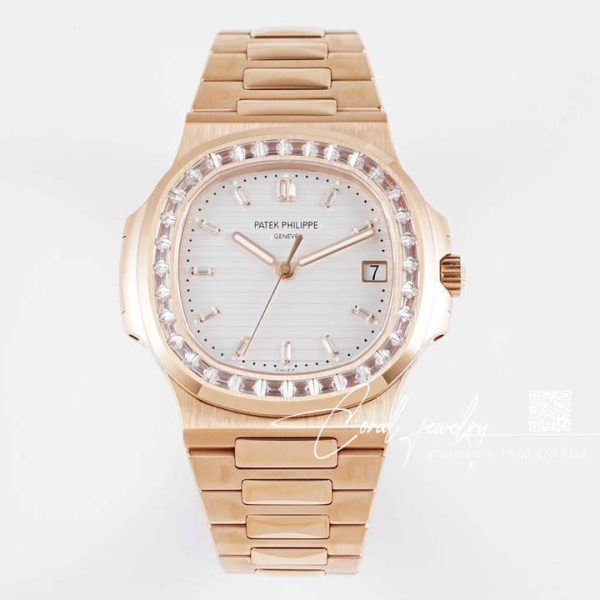 Replica Patek Philippe Nautilus 5711 Ppf V4 Rg & Diamond White Dial Swiss 324sc (1)