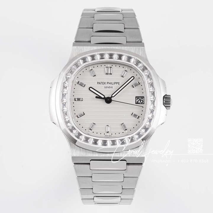 Replica Patek Philippe Nautilus 5711 Ppf V4 Ss & Diamond White Dial Swiss 324sc (1)