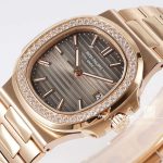 Replica Patek Philippe Nautilus 57111a Ppf V4 Rg & Diamond Grey Dial Swiss 324sc (3)