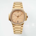 Replica Patek Philippe Nautilus 57111a Ppf V4 Rg & Diamond Rose Dial Swiss 324sc (1)