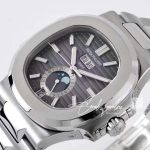 Replica Patek Philippe Nautilus Annual Calendar Moonphase 57261a Ppf Ss Gray Dial Swiss 324 (13)