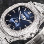 Replica Patek Philippe Nautilus Anual Calendar 5726 R8f Ss & Diamonds Blue Dial Swiss 324s (3)