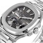 Replica Patek Philippe Nautilus Moonphase 5712 Grf Ss Grey Dial Swiss 240 Ps (4)