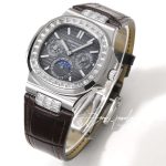 Replica Patek Philippe Nautilus Perpetual Calendar 5740 Ppf Gray Dial Diamond Bezel Swiss 240 Ps (2)