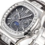 Replica Patek Philippe Nautilus Perpetual Calendar 5740 Ppf Gray Dial Diamond Bezel Swiss 240 Ps (4)