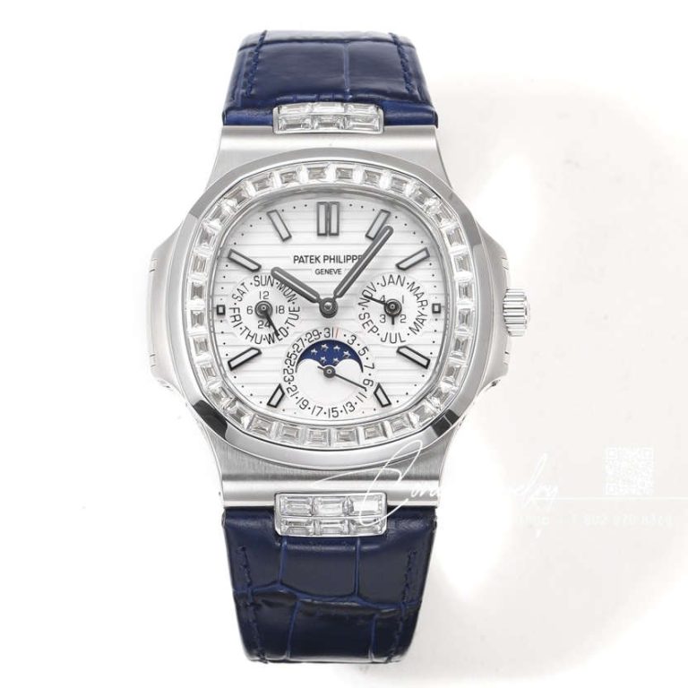 Replica Patek Philippe Nautilus Perpetual Calendar 5740 Ppf White Dial Diamond Bezel Swiss 240 Ps (1)