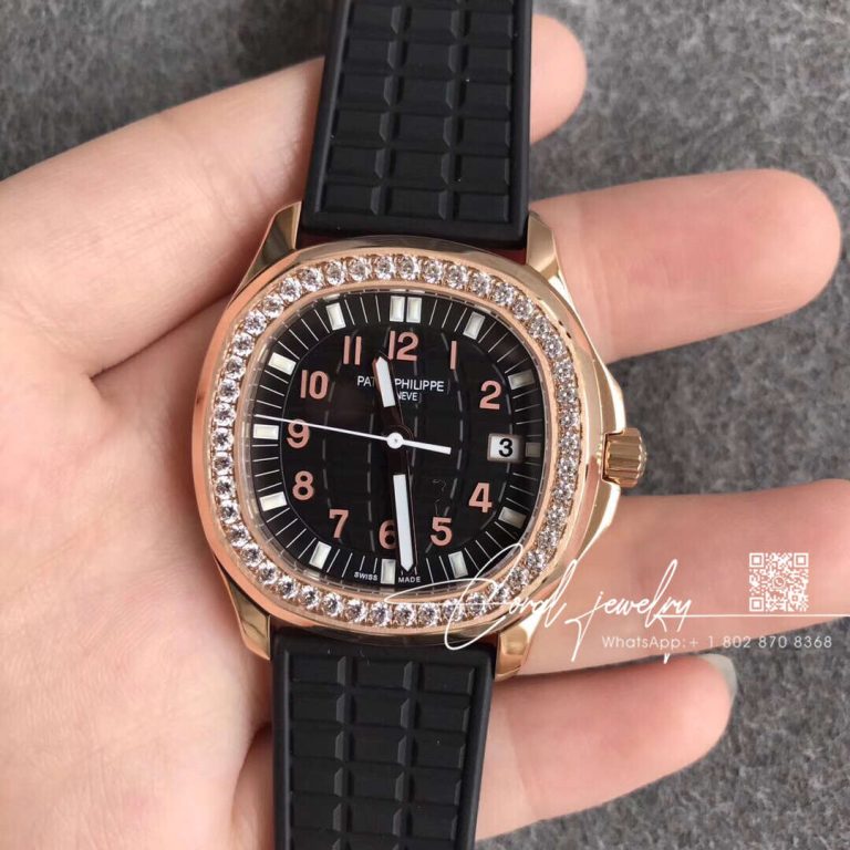 Replica Patek Philippe Quanaut Luce Ladies 5067a Ppf Rg & Diamonds Black Dial Swiss E23 250sc (1)