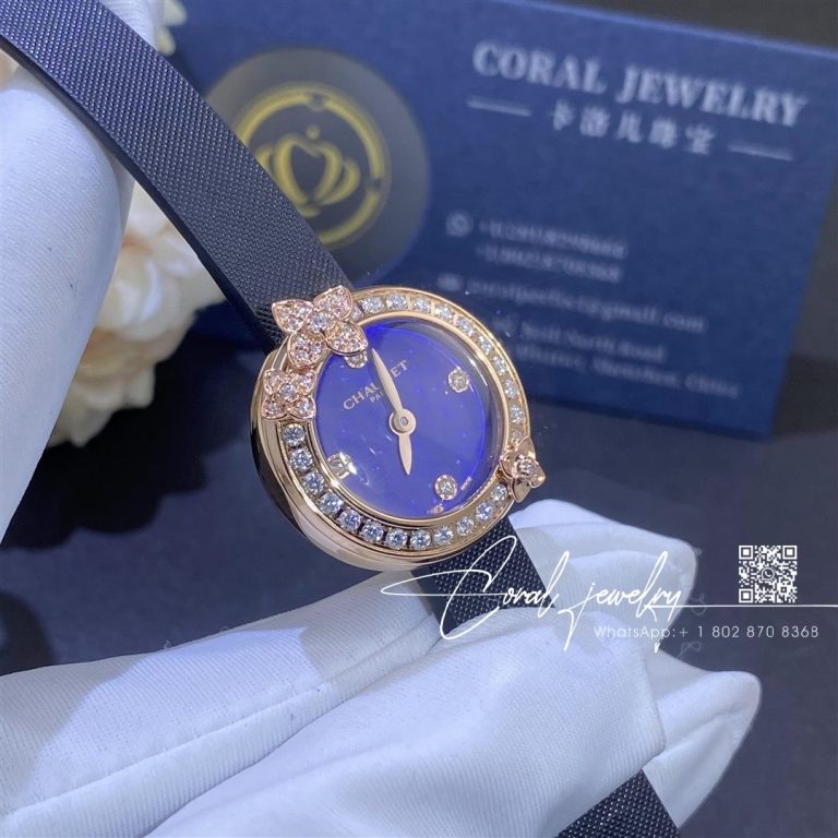 Chaumet Hortensia Watch Steel Diamonds Lapis Lazuli (7)