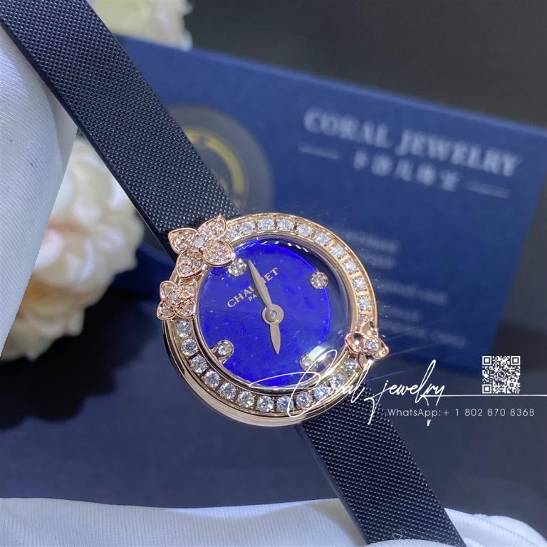 Chaumet Hortensia Watch Steel Diamonds Lapis Lazuli (8)