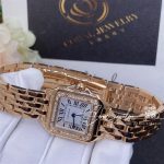 Cartier Panthere De Cartier Watchsmall Model Quartz Movement Rose Gold Diamonds Coral (6)