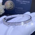 Cartier Love Bracelet Classic Model Brushed 4 Diamonds B6080217 Coral (1)