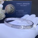 Cartier Love Bracelet Classic Model Brushed 4 Diamonds B6080217 Coral (2)
