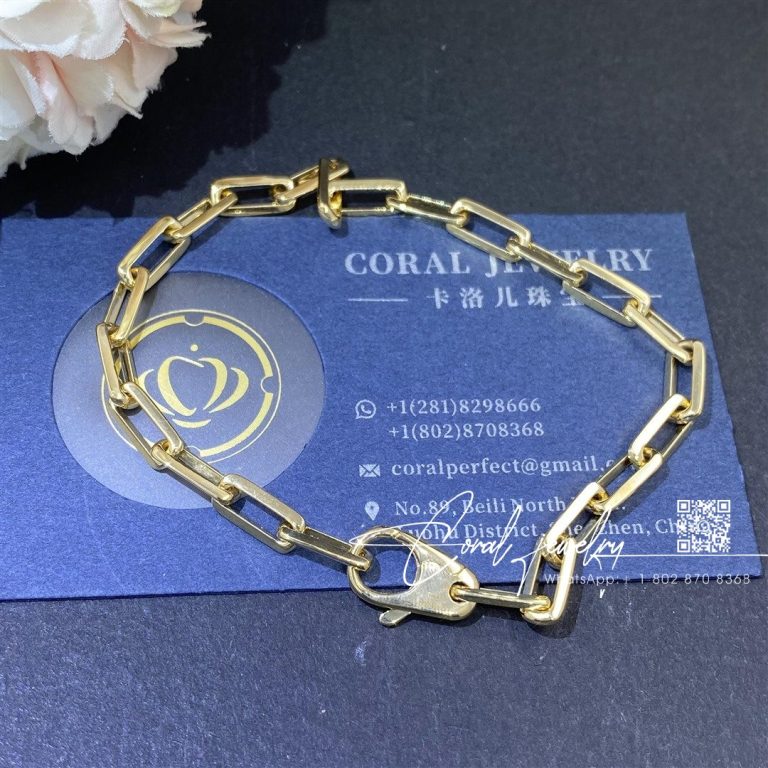 Cartier santos de cartier bracelet yellow gold b6021300 coral (8)