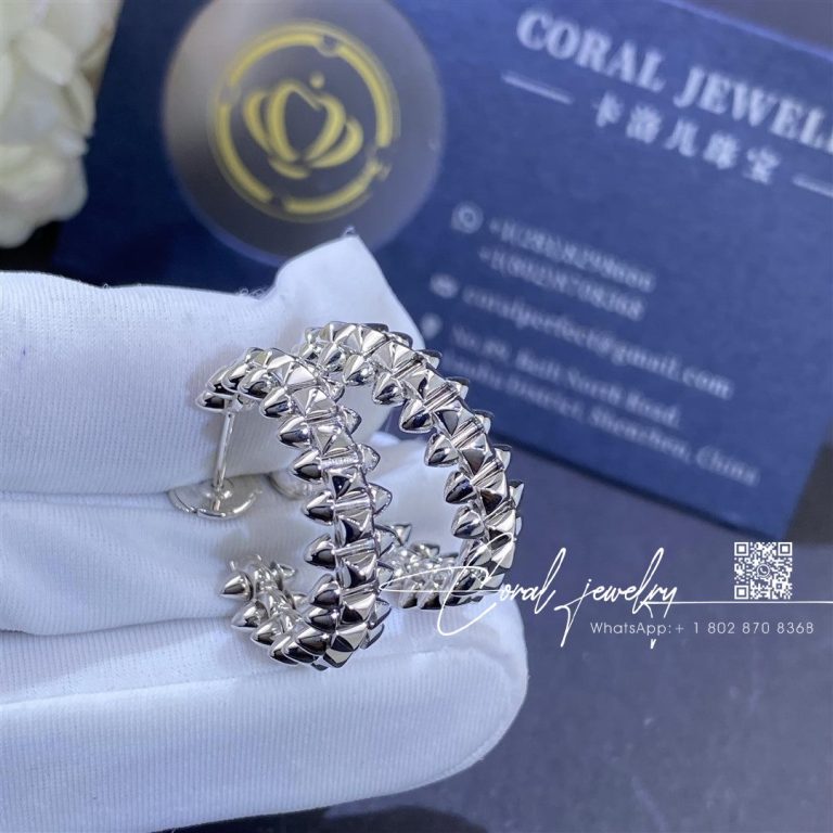 Cartier clash de cartier earrings small model white gold coral (7)