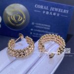 Cartier clash de cartier hoop earrings double row b8301478 coral (6)
