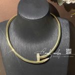 Cartier juste un clou collar necklace xlmodel yellow gold diamonds coral (6)