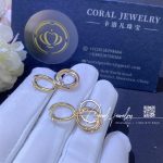 Cartier trinity earrings half paved b8301465 coral (4)