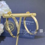 Cartier love hoop earrings large model yellow gold b8028200 coral (2)