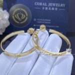 Cartier love hoop earrings large model yellow gold b8028200 coral (4)