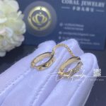 Cartier love single earring semi paved n8515243 coral (1)