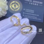 Cartier love single earring semi paved n8515243 coral (5)
