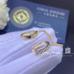 Cartier love single earring semi paved n8515243 coral (7)