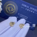 Cartier love stud earring yellow gold b8301421 coral (2)