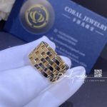 Cartier maillon panthere ring five rows yellow gold b4230700 coral (3)