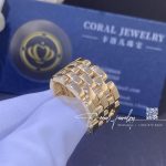 Cartier maillon panthere ring five rows yellow gold b4230700 coral (5)