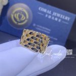Cartier maillon panthere ring five rows yellow gold b4230700 coral (6)