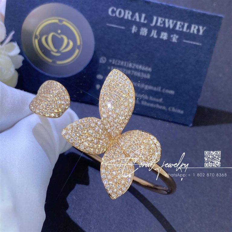 Pasquale bruni giardini flower bracelet in 18k rose gold coral (2)