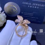 Pasquale bruni giardini segreti ring in 18k rose gold and daimons coral (4)