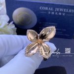 Pasquale bruni giardini segreti ring in 18k rose gold and daimons coral (5)