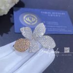 Pasquale bruni giardini segreti flower ring with diamonds 18k rose gold and white gold (1)
